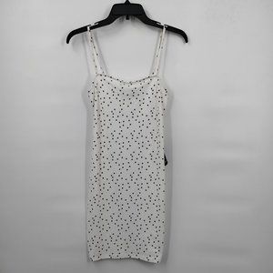 Forever 21 Knit Dress - Cream/Black Stars Printed - Small